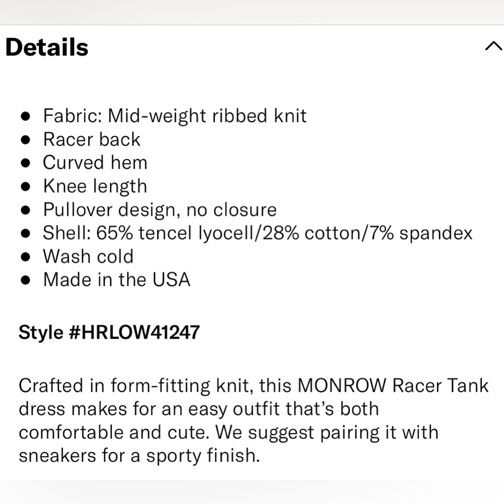 MONROW Rib Racer Tank Dress in Black - Picture 4 of 4